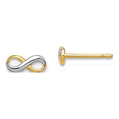 14K Yellow Gold Girls' Infinity Symbol Stud Earrings