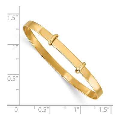 14K Yellow Gold Baby Bangle Bracelet – view 4