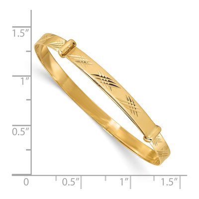 14K Yellow Gold Baby Bangle Bracelet – view 4