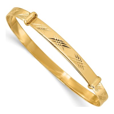 14K Yellow Gold Baby Bangle Bracelet