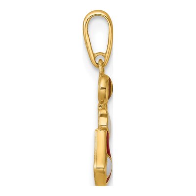 14K Yellow Gold Christmas Stocking Pendant – view 3