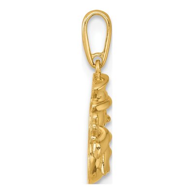 14K Yellow Gold Snowman Pendant – view 3