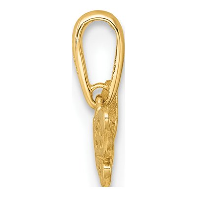 14K Yellow Gold CZ Open Butterfly Pendant – view 3