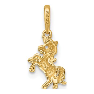 14K Yellow Gold Unicorn Pendant – view 4