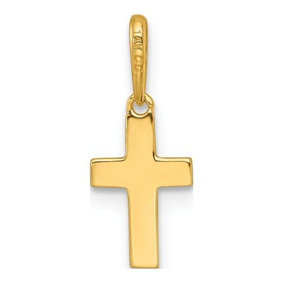 14K Yellow Gold Kids' Cross Pendant – view 4