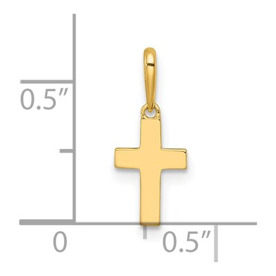 14K Yellow Gold Kids' Cross Pendant – view 5