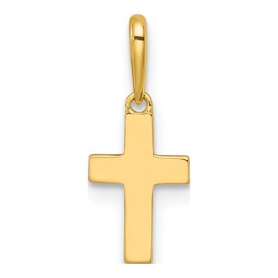 14K Yellow Gold Kids' Cross Pendant