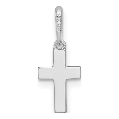 14K White Gold Cross Pendant – view 4