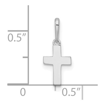 14K White Gold Cross Pendant – view 5