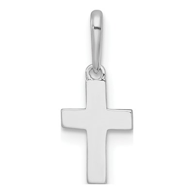 14K White Gold Cross Pendant