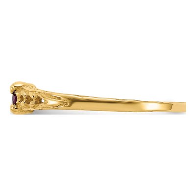 14K Yellow Gold Ruby Baby Ring – view 4