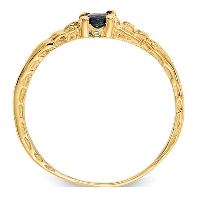 14K Yellow Gold Sapphire Baby Ring – view 2