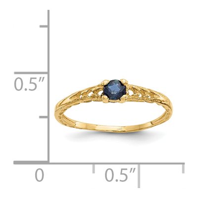 14K Yellow Gold Sapphire Baby Ring – view 3