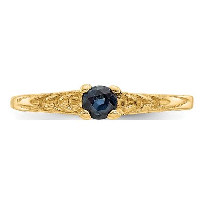 14K Yellow Gold Sapphire Baby Ring – view 5