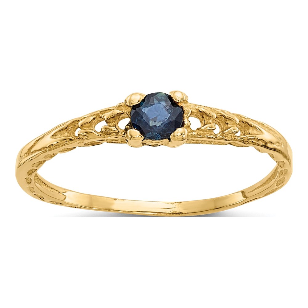 14K Yellow Gold Sapphire Baby Ring