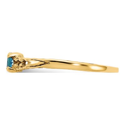 14K Gold Blue Topaz Baby Ring | Madi K Size 3 – view 4