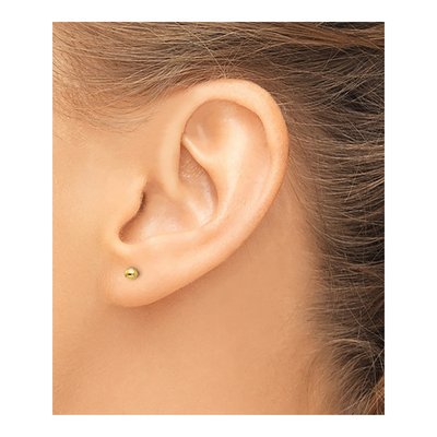 14K Yellow Gold Ball Screwback Stud Earrings – view 4