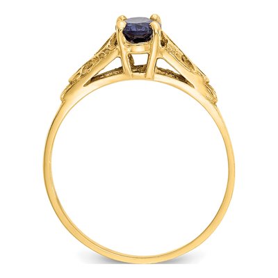 14K Yellow Gold Girls' September Birthstone Ring – view 2