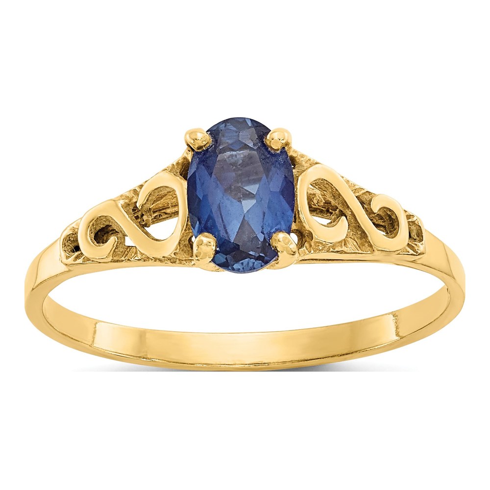 14K Yellow Gold Girls' September Birthstone Ring