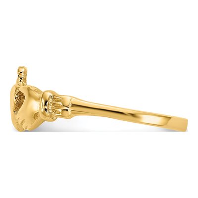 14K Yellow Gold Claddagh Baby Ring – view 3