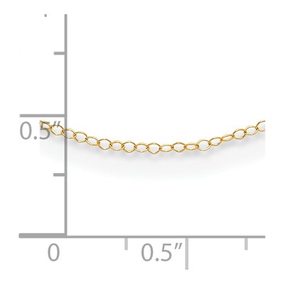 14K Yellow Gold 1mm Kids' Cable Chain – view 4