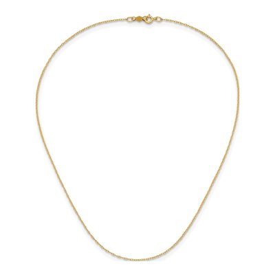 14K Yellow Gold 1mm Kids' Cable Chain – view 3