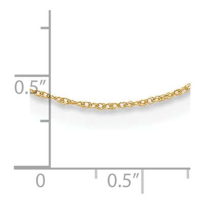 14K Yellow Gold 1mm Kids' Cable Chain – view 4