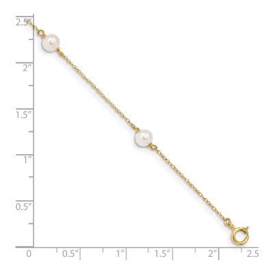 14K Yellow Gold Freshwater Cultured Pearl Girls' Bracelet – view 3