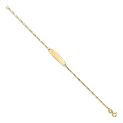 14K Yellow Gold Figaro Baby ID Bracelet – view 2