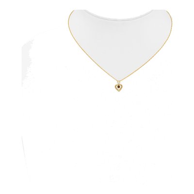 14K Yellow Gold Garnet Girls' Heart Birthstone Pendant Necklace – view 4