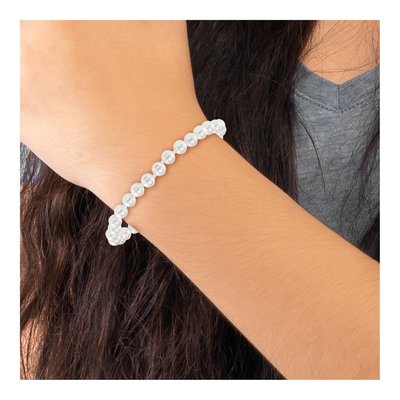 14K Yellow Gold Simulated Pearl Girls' Bracelet – view 4