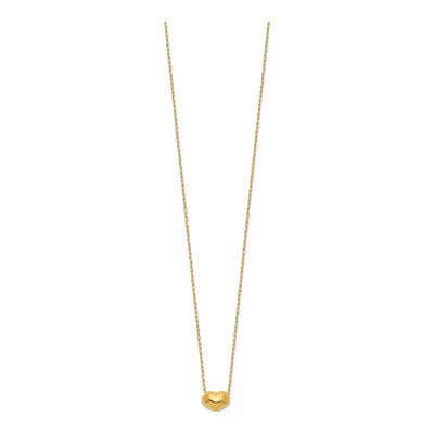 14K Yellow Gold Girls' Heart Pendant Necklace – view 3