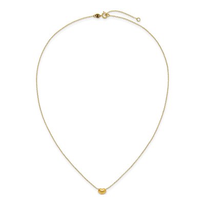 14K Yellow Gold Girls' Heart Pendant Necklace – view 7