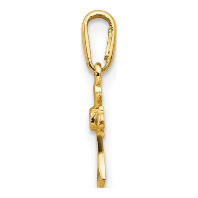 14K Yellow Gold CZ Kids' Cross Pendant – view 3