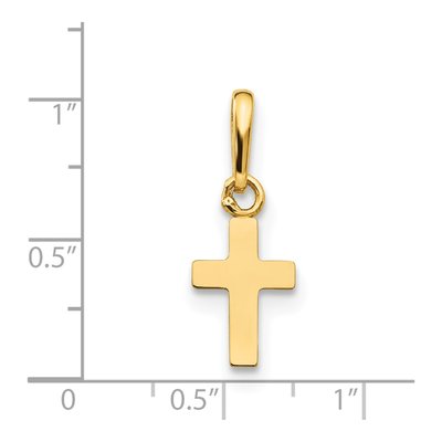 14K Yellow Gold Kids' Cross Pendant – view 4