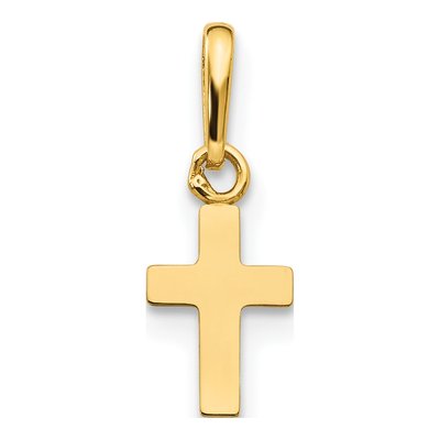 14K Yellow Gold Kids' Cross Pendant