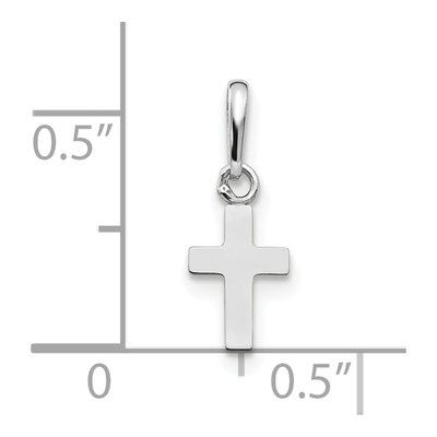 14K White Gold Kids' Cross Pendant – view 3
