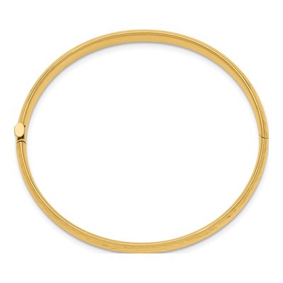 14K Yellow Gold Kids Hinged Bangle Bracelet – view 3