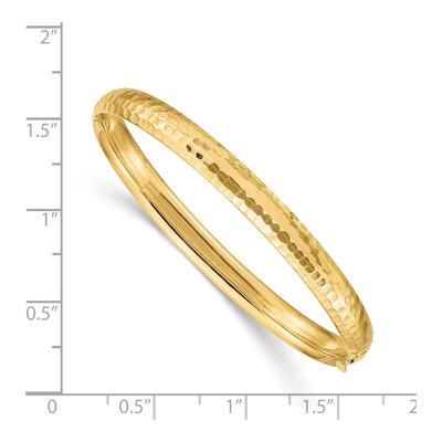 14K Yellow Gold Kids Hinged Bangle Bracelet – view 4
