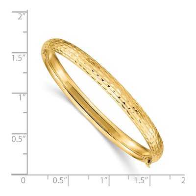 14k Madi K Kids Diamond-Cut Hinged Bangle – view 4