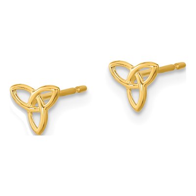 14K Yellow Gold Kids' Celtic Knot Stud Earrings – view 3