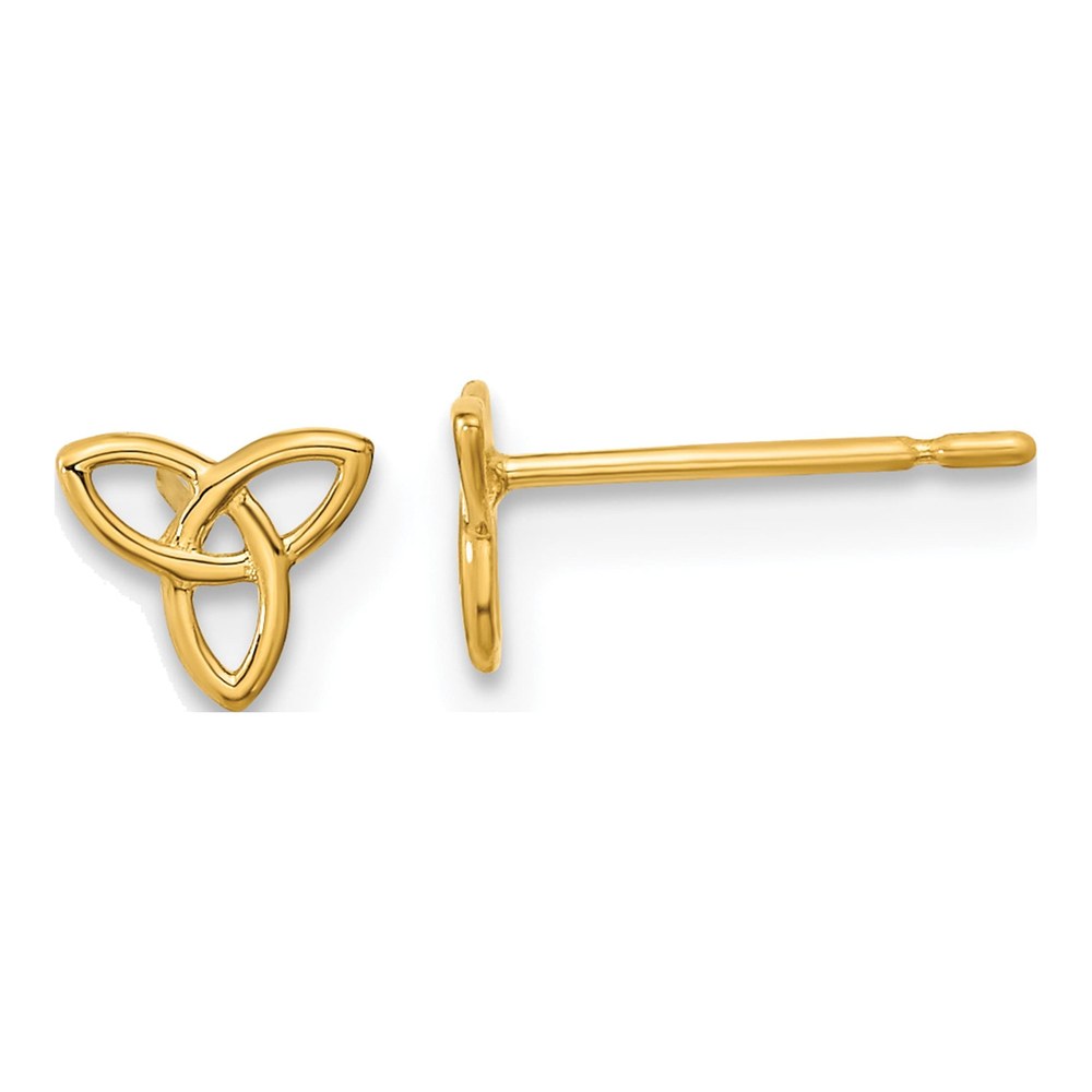 14K Yellow Gold Kids' Celtic Knot Stud Earrings