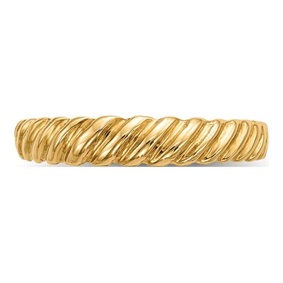 14K Yellow Gold Twist for Kids Ring – view 4