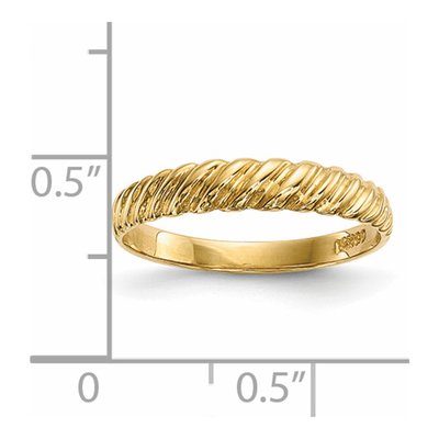14K Yellow Gold Twist for Kids Ring – view 5