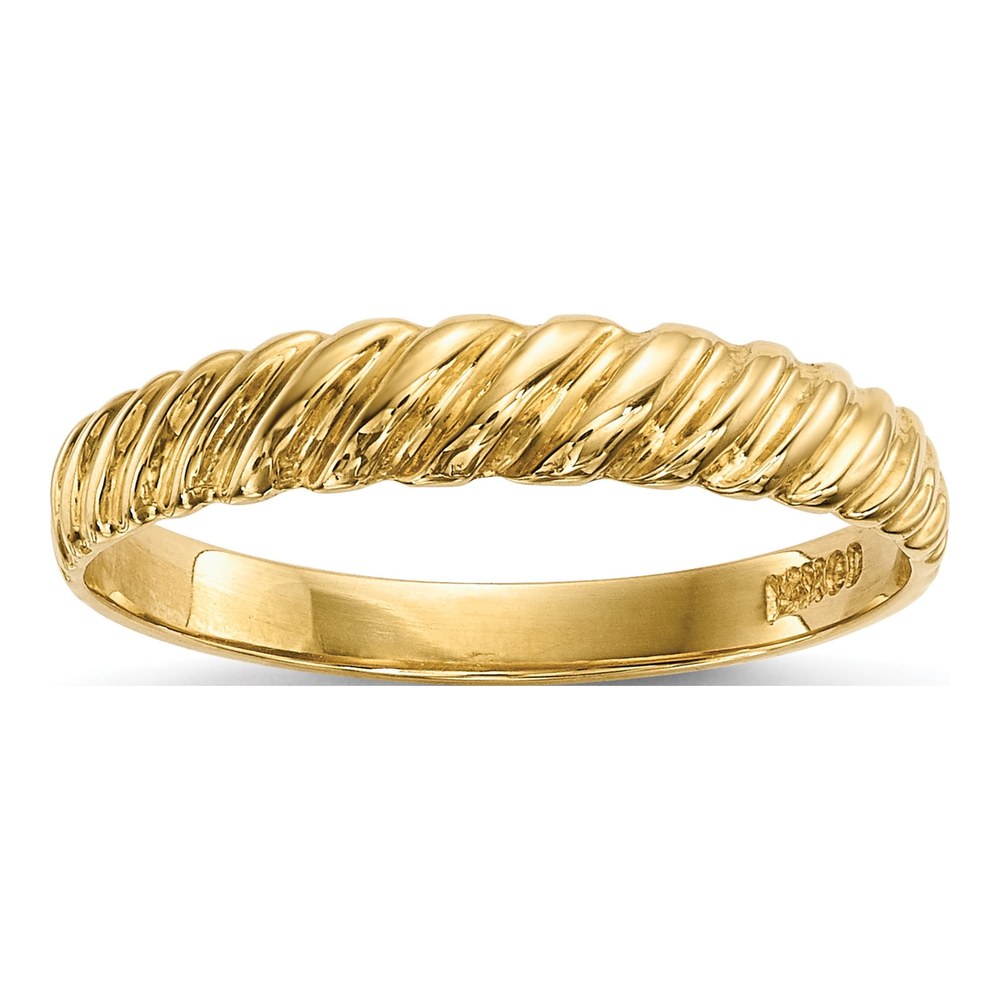 14K Yellow Gold Twist for Kids Ring