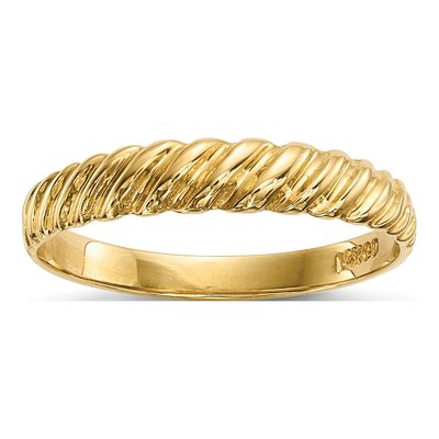 14K Yellow Gold Twist for Kids Ring