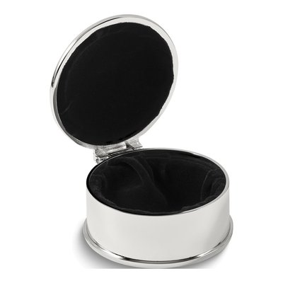 Silver-Tone Round Beaded Jewelry Box – view 2
