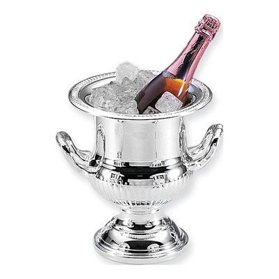 Silver-Plated Etched Rim Wine Cooler
