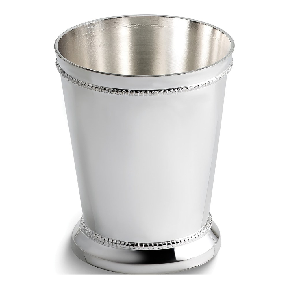 Silver-Plated Beaded Mint Julep Cup, Engravable