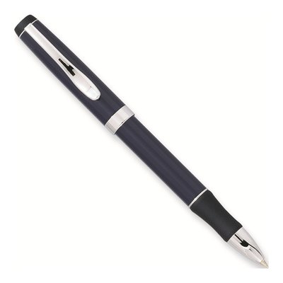 Charles Hubert Dark Blue Ballpoint Pen with Silver-tone